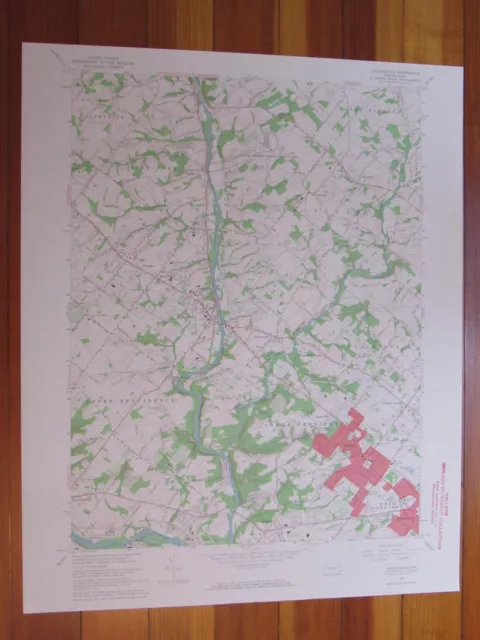Collegeville Pennsylvania 1968 Original Vintage USGS Topo Map