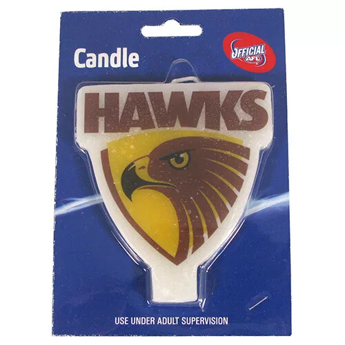 Hawthorn Hawks AFL Team Logo Birthday Candle Christmas Work Man Cave Gift