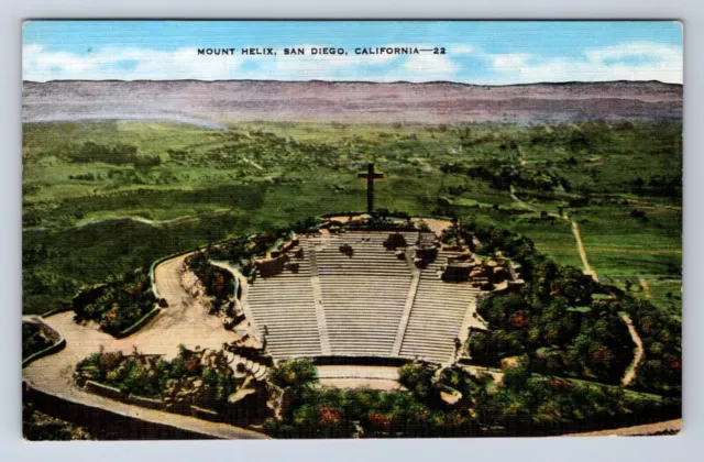 Mount Helix San Diego California La  Mesa Postcard Aq