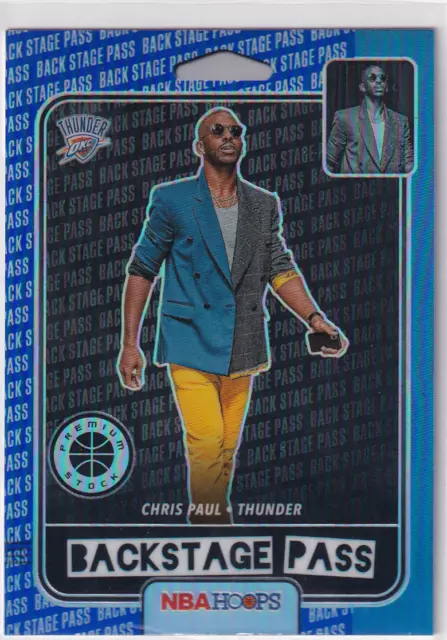 Panini NBA Hoops Premium 2019-20 Backstage Pass Chris Paul Parallel Bleu
