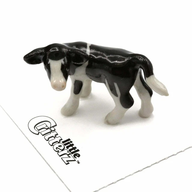 Little Critterz Cow - Holstein Calf "Pauline" - miniature porcelain figurine
