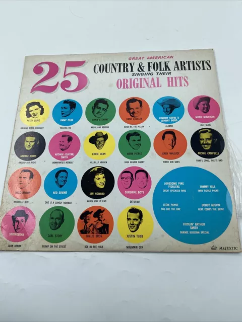 25 COUNTRY & FOLK ARTISTS SINGING THEIR ORIGINAL HITS Vinyl Record