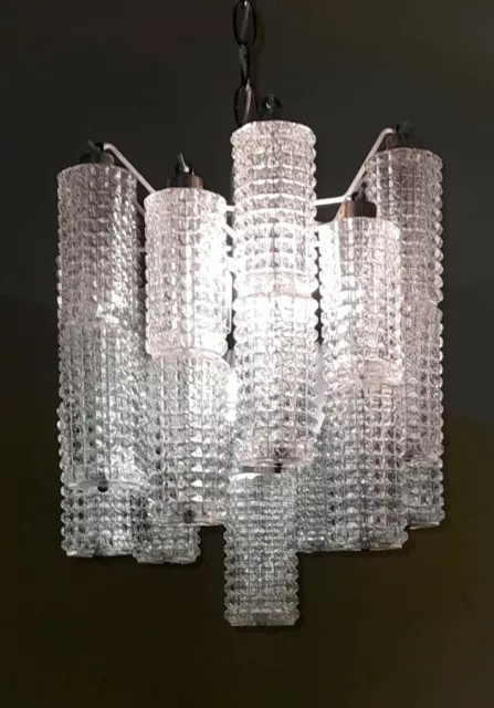 Chandelier Lampadario  1960 Italian Design Venini Style Vistosi Era