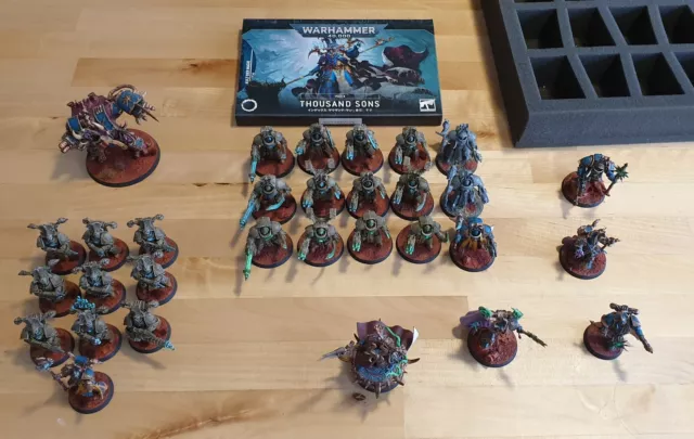 Thousand Sons Armee Warhammer 40k Chaos Space Marines Bemalt