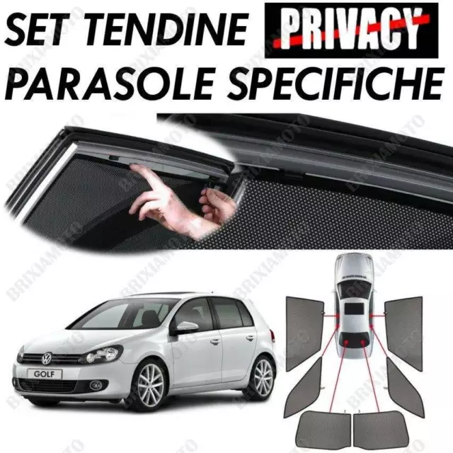 Tendine Parasole Su Misura Oscuranti Privacy Auto Volkswagen Vw Golf Vi 5P 09>