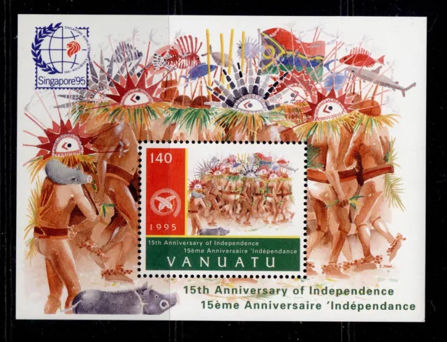 VANUATU QEII SG MS701, Independence mini sheet, NH MINT.