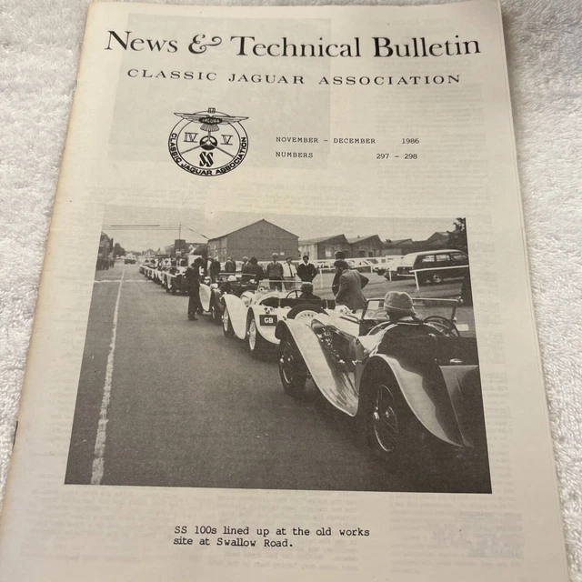 CLASSIC JAGUAR ASSOCIATION - NEWS & TECHNICAL BULLETIN 12 PAGES Nov-Dec 1986