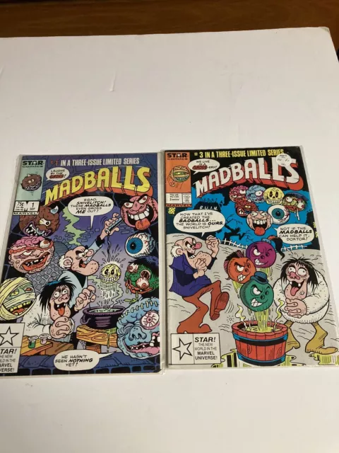 Madballs Marvel/Star Comics#1 And  #3 Nov 1986 Comic Book 3 Issue Limited Series