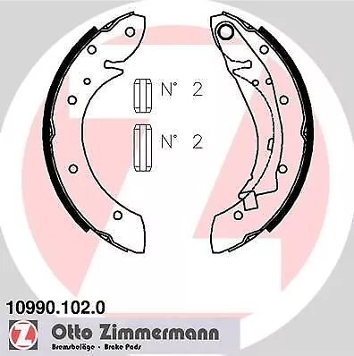 ZIMMERMANN BREMSBACKEN SATZ 229mm HINTEN passend für CITROËN BERLINGO XSARA PEUG