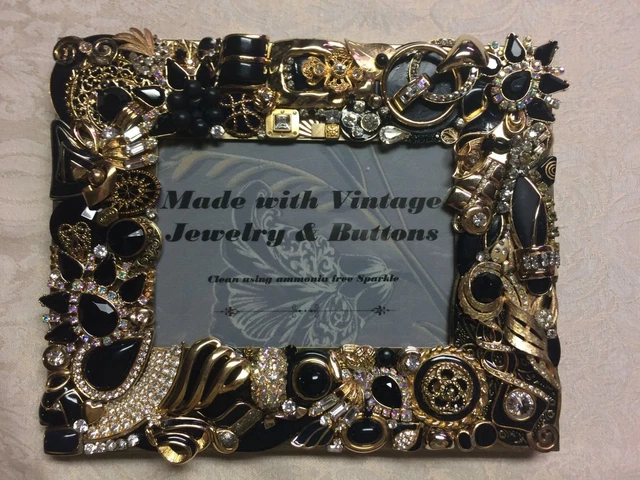 Handmade Rhinestone Jeweled Picture Frame