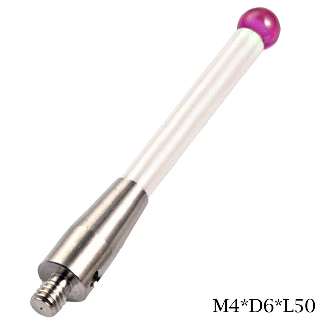 1PC - M4 Ø6 50mm Cmm Tactile Sonde Stylet Balle Céramique Tige Cmm Stylet US