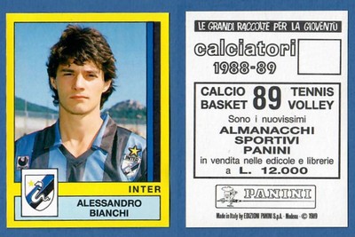 ALESSANDRO BIANCHI-INTER-N.129-PANINI COLLEZIONE 1988/89-NEW 
