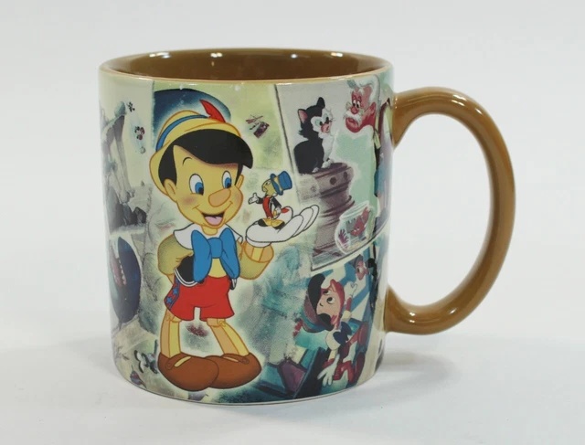 Walt Disney Pinocchio Jiminy Geppetto Figaro Large Big 16 oz Coffee Cup Mug