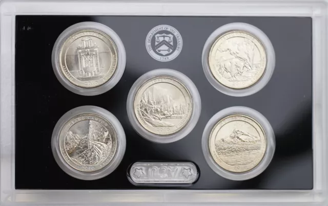 2010-P America the Beautiful Quarters 5-coin Set Mint State Uncirculated