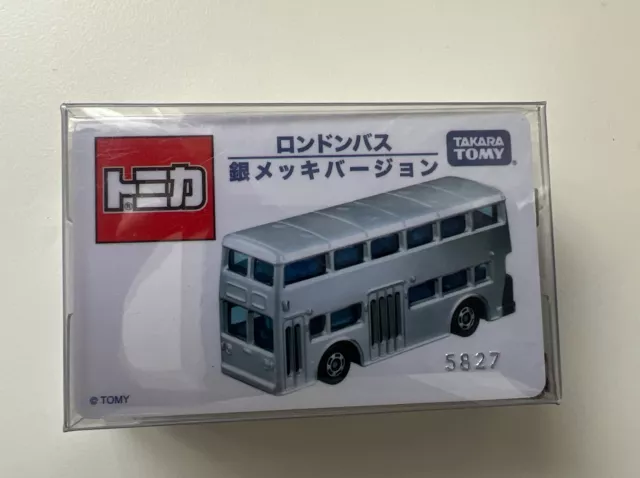 Takara Tomy Tomica London Bus Silver-plated Limited Edition Rare New In Box