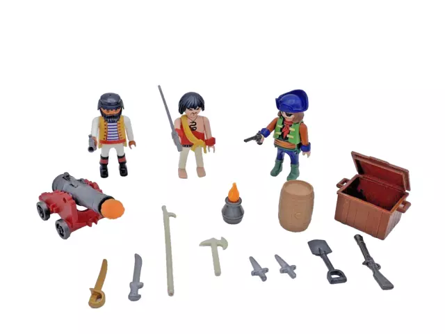 Playmobil 5136 Piraten Piratenkommando mit Waffenarsenal Figur Pirat Kanone Set