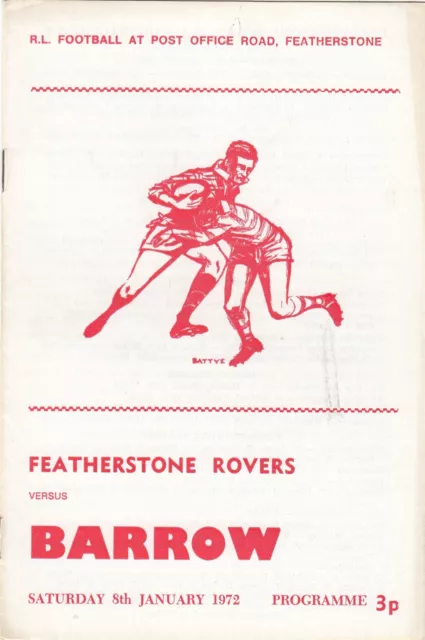 Featherstone Rovers v Barrow 1971/2 (8 Jan)