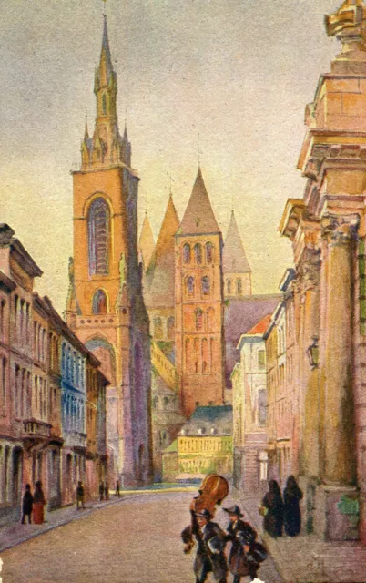 Carte BELGIQUE TOURNAI Rue Saint Martin Beffroi et Cathédrale