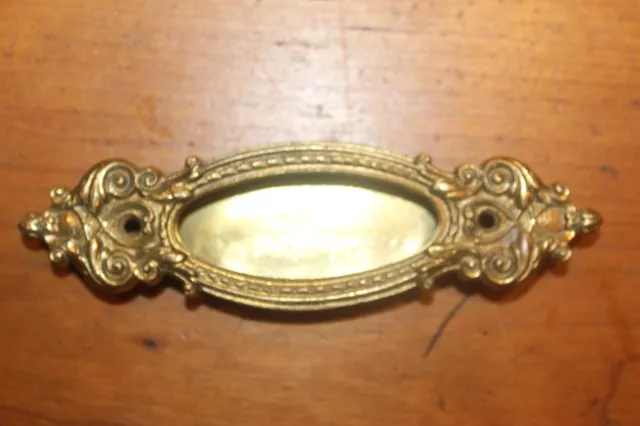 Antique Victorian Ornate Cast Bronze Recessed Window Sash Lift M-74