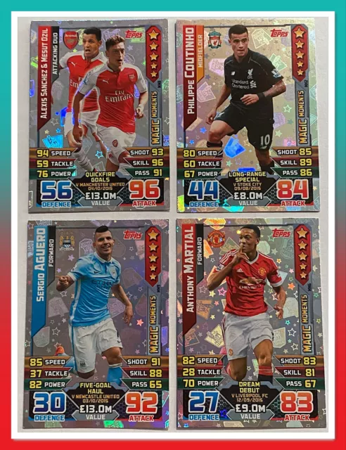 15/16 Topps Match Attax Extra Premier League Trading Cards - Magic Moments