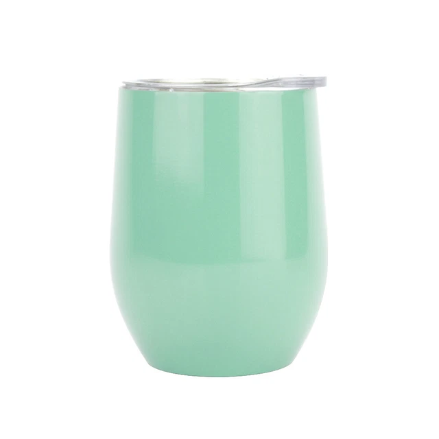 12 OZ Stainless Steel Wine Glass Tumbler with Lid Double Wall Vacuum Insulated