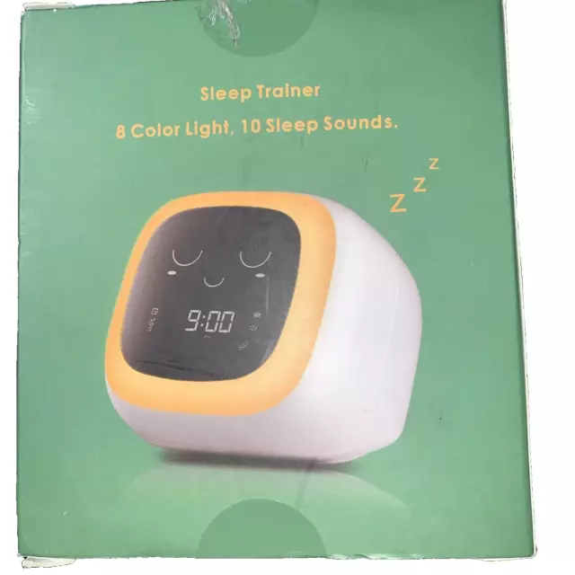 Children's Sleep Trainer Night Light Sound Machine Timer Alarm Clock Wake Up Kid