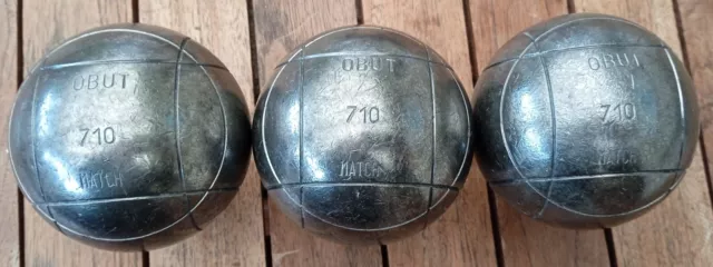 triplette boules pétanque de compétition OBUT MATCH  Poids 710 g Diamètre 75 mm