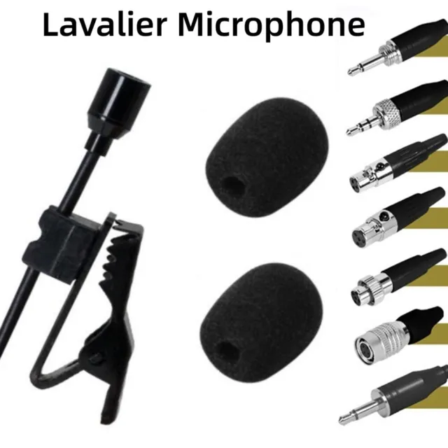 High Sensitivity Omnidirectional Lavalier Lapel Clip Mic for SHURE Systems