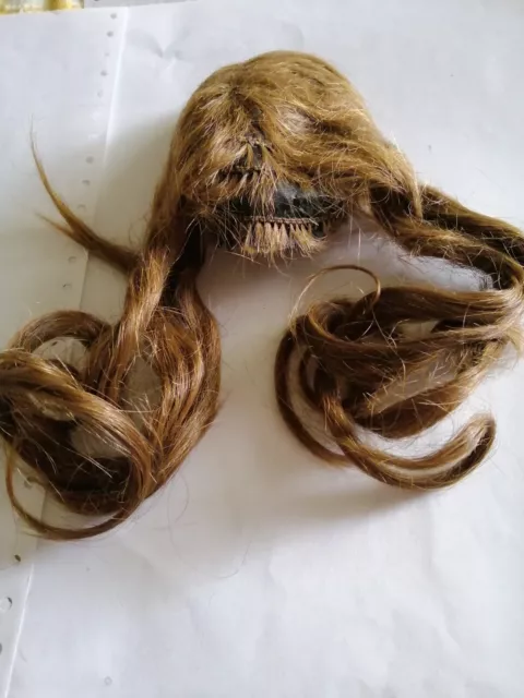 Perruque cheveux naturels pour Poupée ancienne