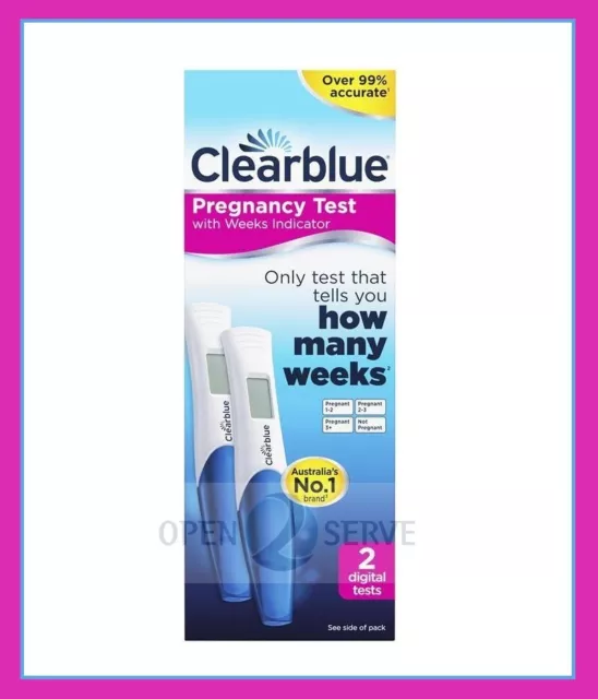 Clearblue Pregnancy Test Digital Weeks Indicator Over 99% Accurate - 2 Tests