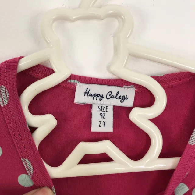 Girls HAPPY CALEGI  Age 2 Years Short Sleeve Pink Sequin Desingner Dress 2