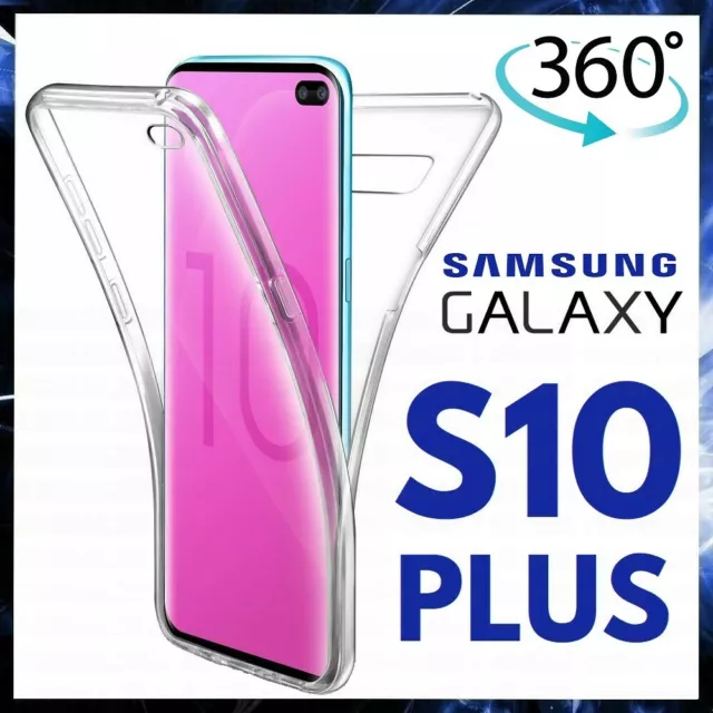 COVER 360° Per SAMSUNG GALAXY S10 PLUS Custodia Fronte Retro TRASPARENTE S 10 +