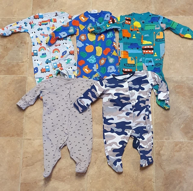 NEXT Bundle Of Baby Boys Kids Sleepsuits Babygrows Clothes Age 3-6 Months.   #12