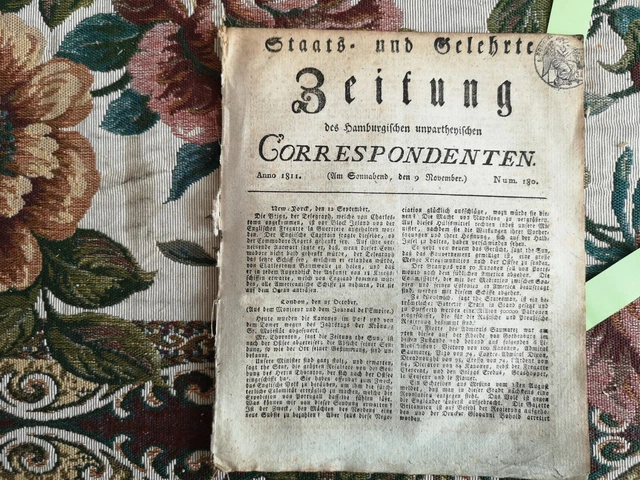 1811 Zeitung  Hamburg 180 Hamburg Oper Louis Spohr Madame Becker Billwärder