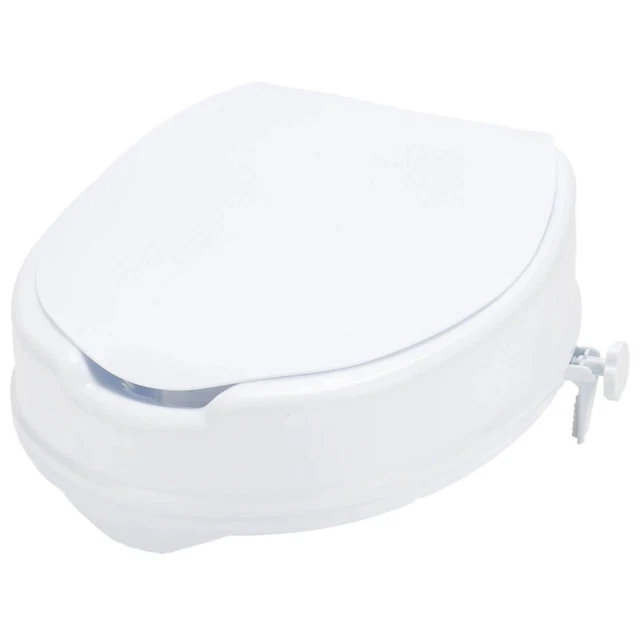 RIALZO WC Alza Water 10 CM con Coperchio AUSILIO Bagno per ANZIANI DISABILI