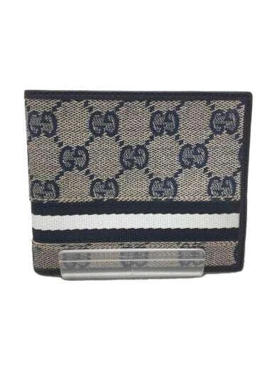 GUCCI GG Supreme Bi-fold Wallet Canvas NVY Men's 138042 C7R1R 4072