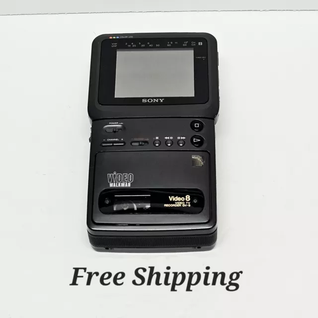 Sony Walkman GV-9 Vintage/Retro Video 8mm TV Recorder Tested