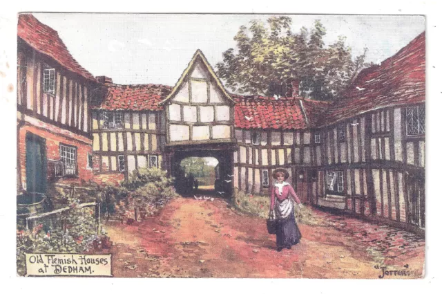 DEDHAM THIMBLE POSTMARK FULL STRIKE POSTAL HISTORY Old Flemish Houses by Jotter 2