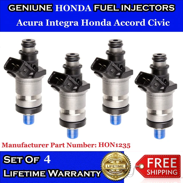 SET OF 4 Genuine Honda Fuel Injectors for Acura Integra Accord Civic EX