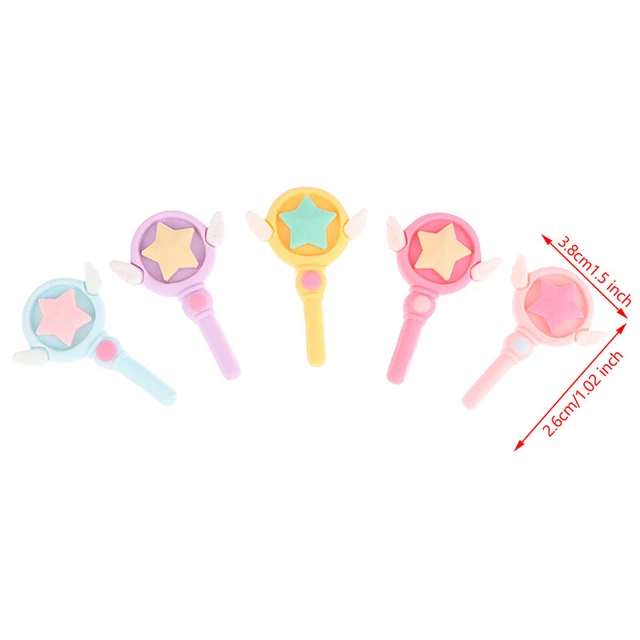 10Pcs Japanese Anime Cartoon Magic Wand Charms Flatback Resin Cabochon Embell#w#