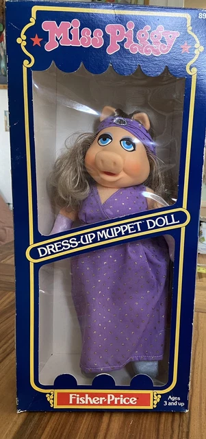 1981  MISS PIGGY DRESS-UP MUPPET DOLL 14" FISHER PRICE Jim Henson NRFB