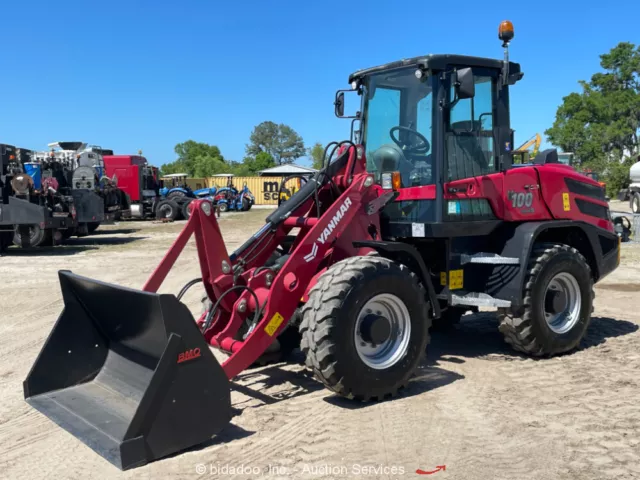 2022 Yanmar V100 Wheel Loader  Tractor Cab 1 Yard Bucket Diesel bidadoo -New
