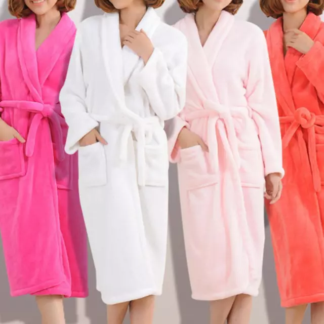 MENS WOMENS Pajamas Terry Cloth Towel Spa Bath Robe Shawl Warm ...