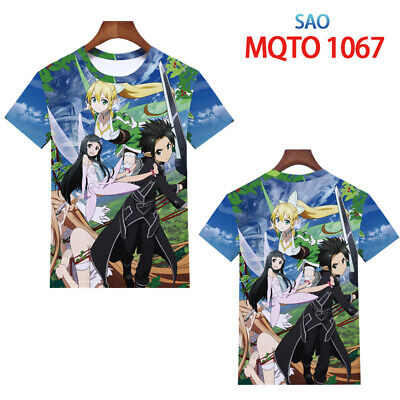 Giapponese Anime Sword Art Online Ragazze Loose T-shirt girocollo Vestiti Tops Casual