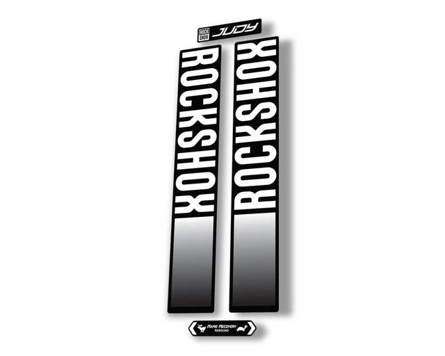 Replacement Fork Decal Sticker Kit For RockShox Judy 2021 Series - Glossy Gray, High-Quality Vinyl