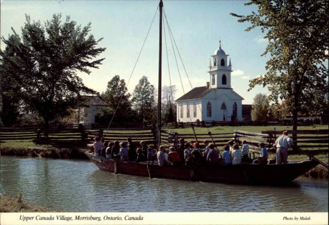 Postcard Kanada Postkarte MORRISBURG ONTARIO Upper Canada Village THE BATEAU