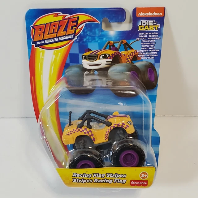 Fisher-Price Nickelodeon Blaze and the Monster Machines Diecast Vehicle, Racing Flag Stripes
