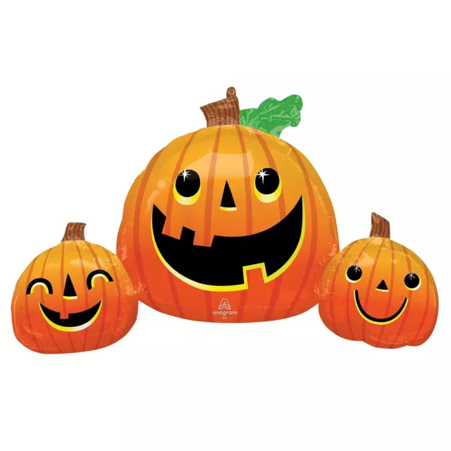 Amscan 4316001 - Smiley Pumpkin Trio SuperShape Balloon - 22"