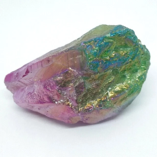 Rainbow Unicorn Aura Quartz Crystal Point Chakra Healing 45mm 39g (dw)