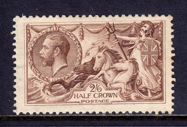 Great Britain — Scott 179 — 1919 2/6- Seahorse, Bradbury Print — Mh — Scv $125